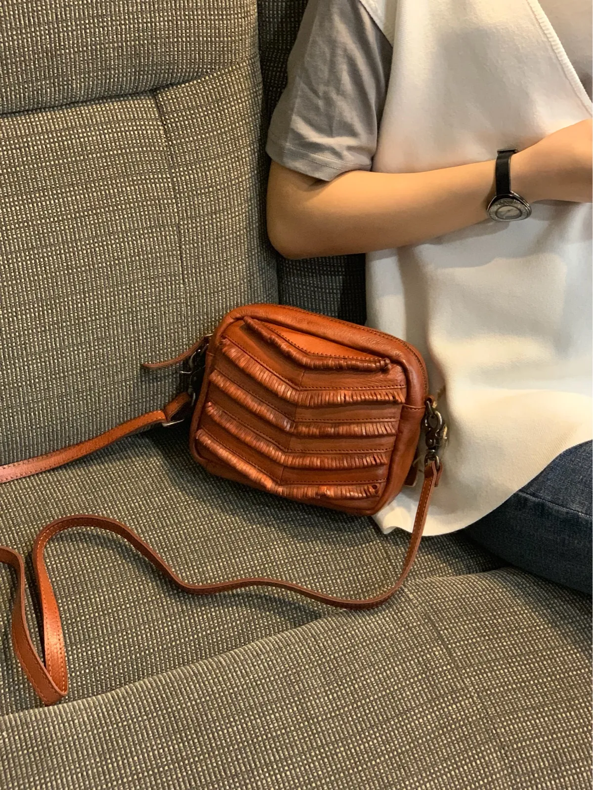 Brown Women's Small Side Bag Satchel Vintage Green Shoulder Bag Square Crossbody Bag for Ladies