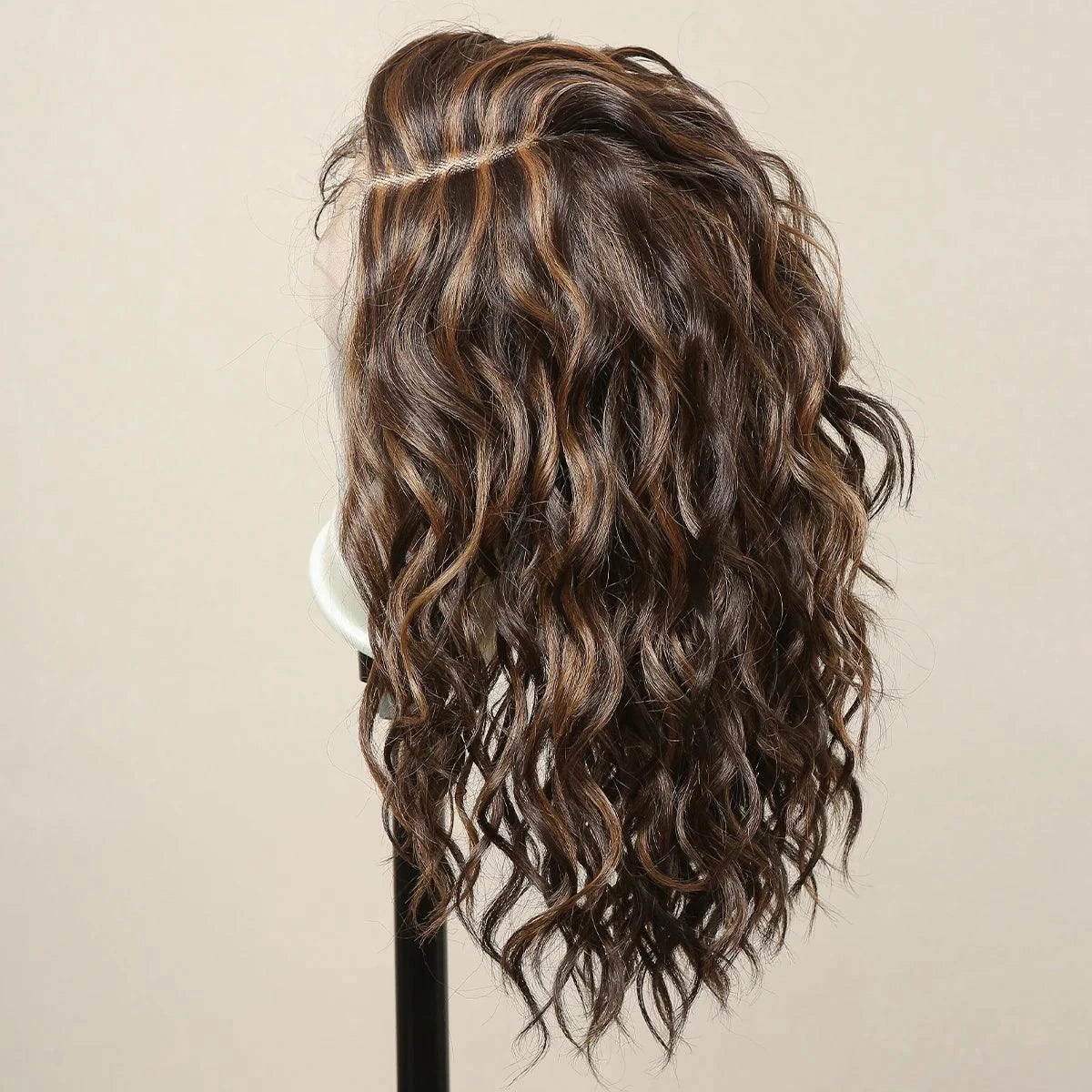 Brown Wig with Highlights