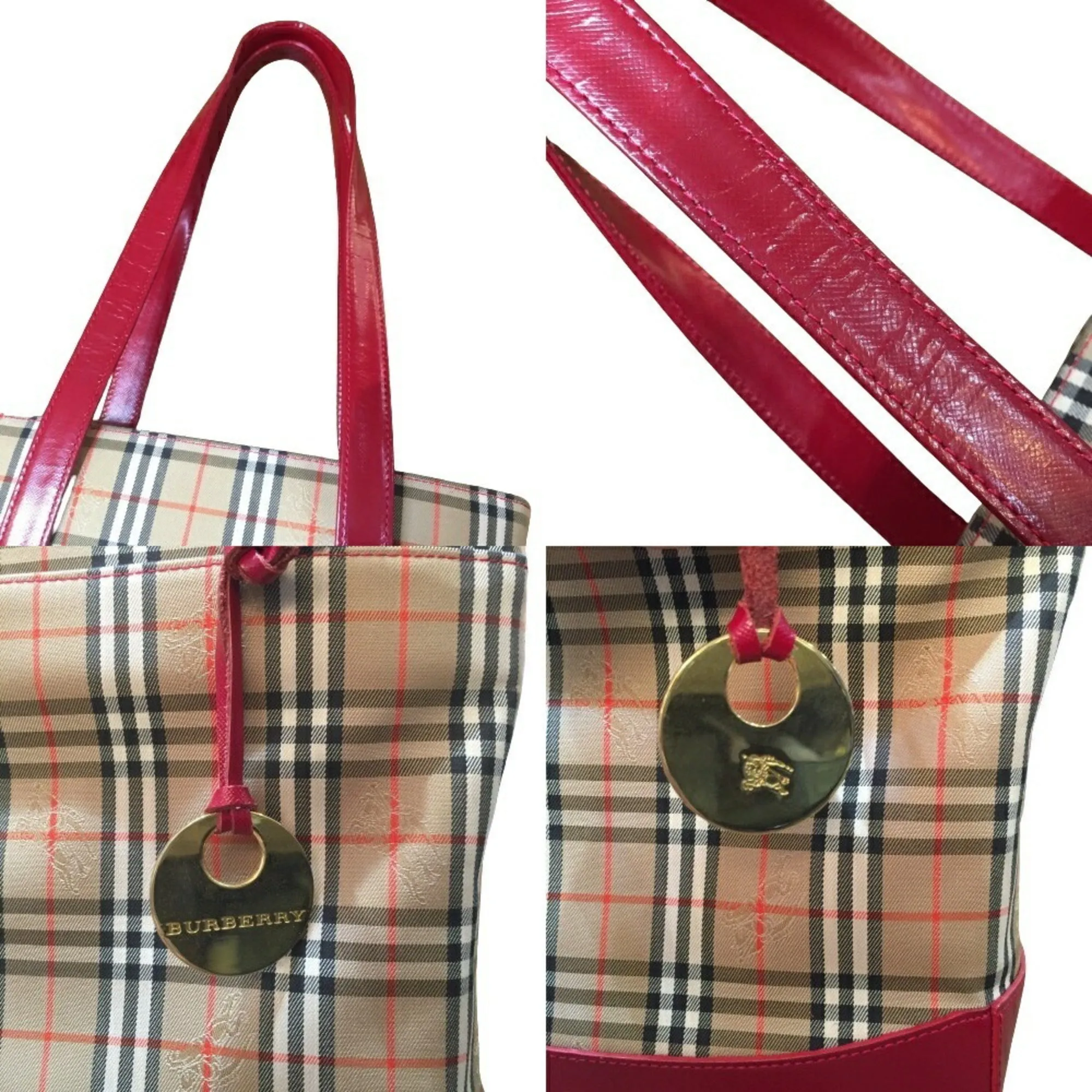 Burberry   Color Canvas Tote Bag (Pre-Owned)