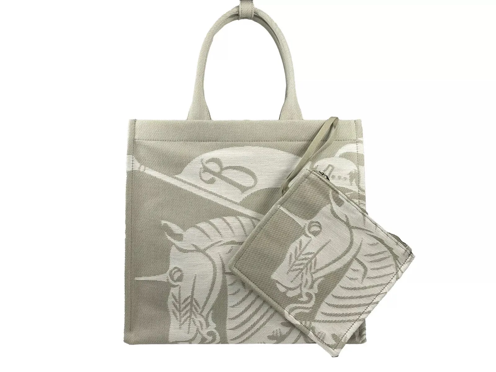 Burberry EKD Canvas Tote Bag With Coin Pouch Women's