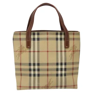 Burberry Haymarket Canvas Handbag (Pre-Owned)