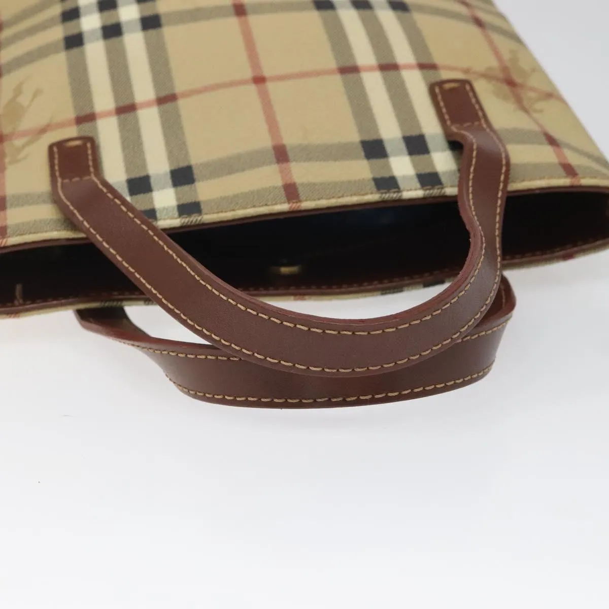 Burberry Haymarket Canvas Handbag (Pre-Owned)