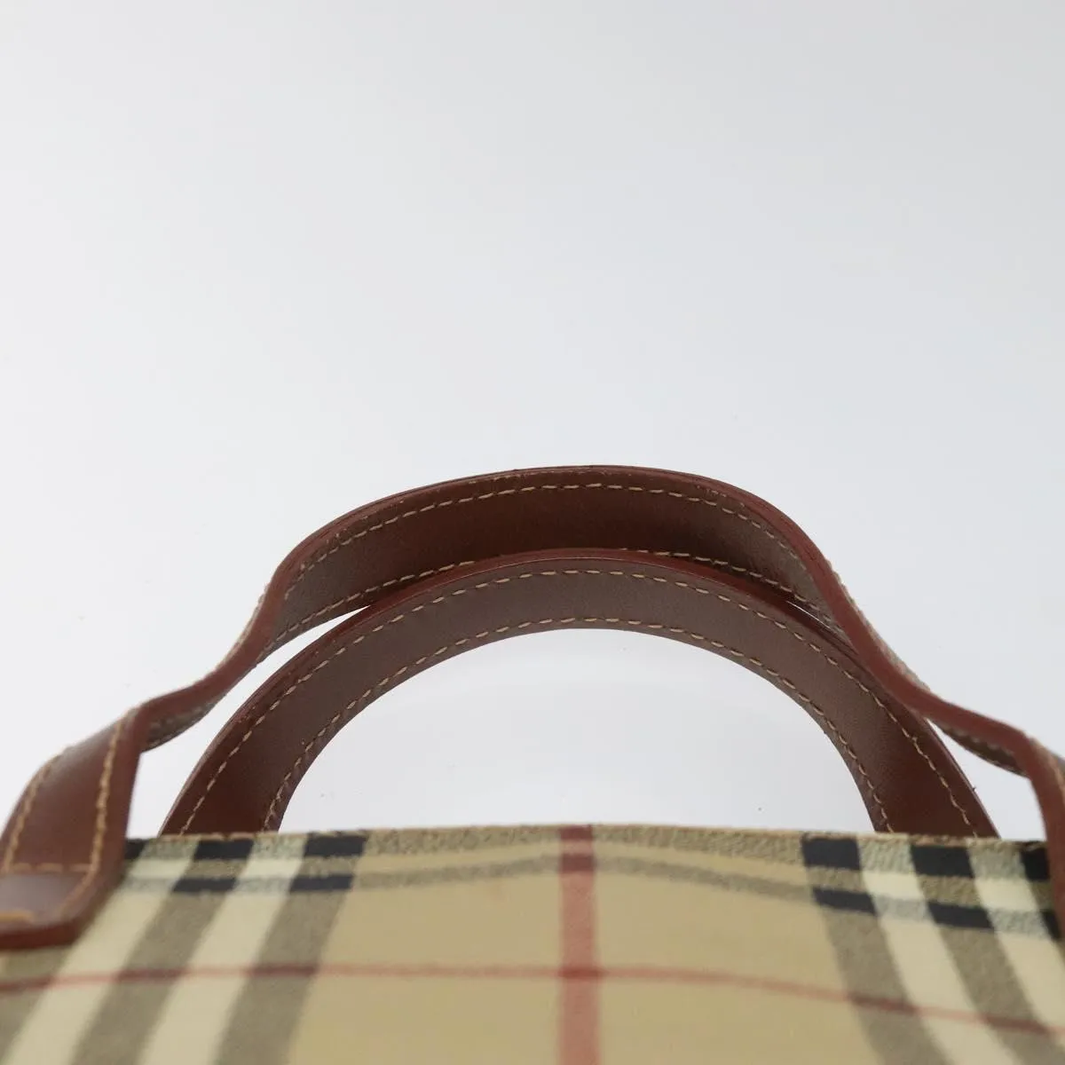 Burberry Haymarket Canvas Handbag (Pre-Owned)