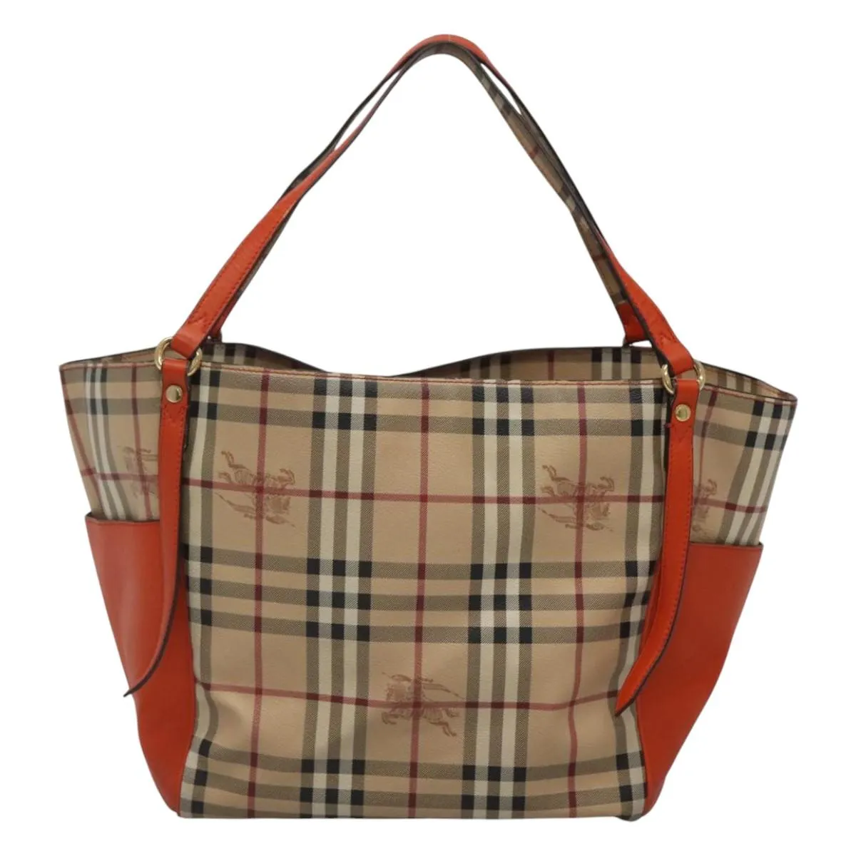 Burberry Haymarket Canvas Tote Bag (Pre-Owned)