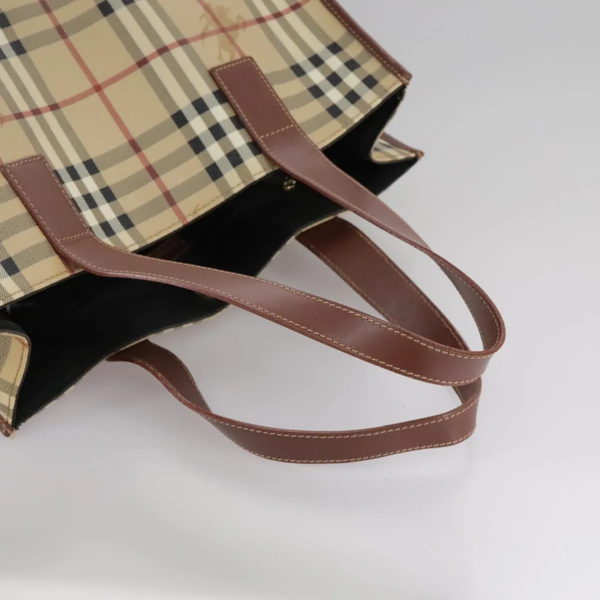 Burberry Haymarket Canvas Tote Bag (Pre-Owned)