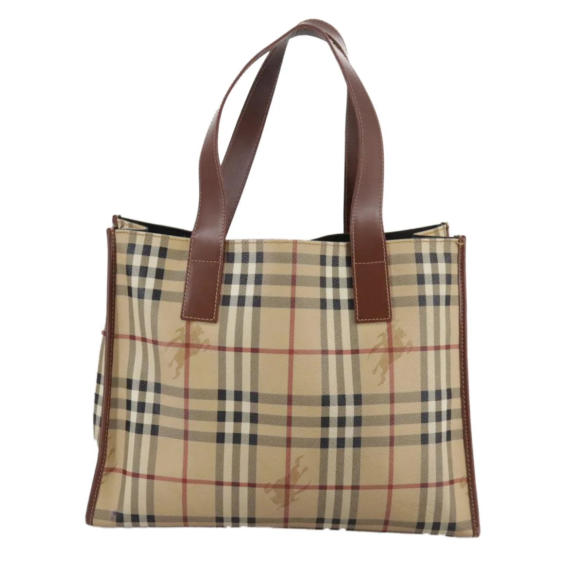 Burberry Haymarket Canvas Tote Bag (Pre-Owned)