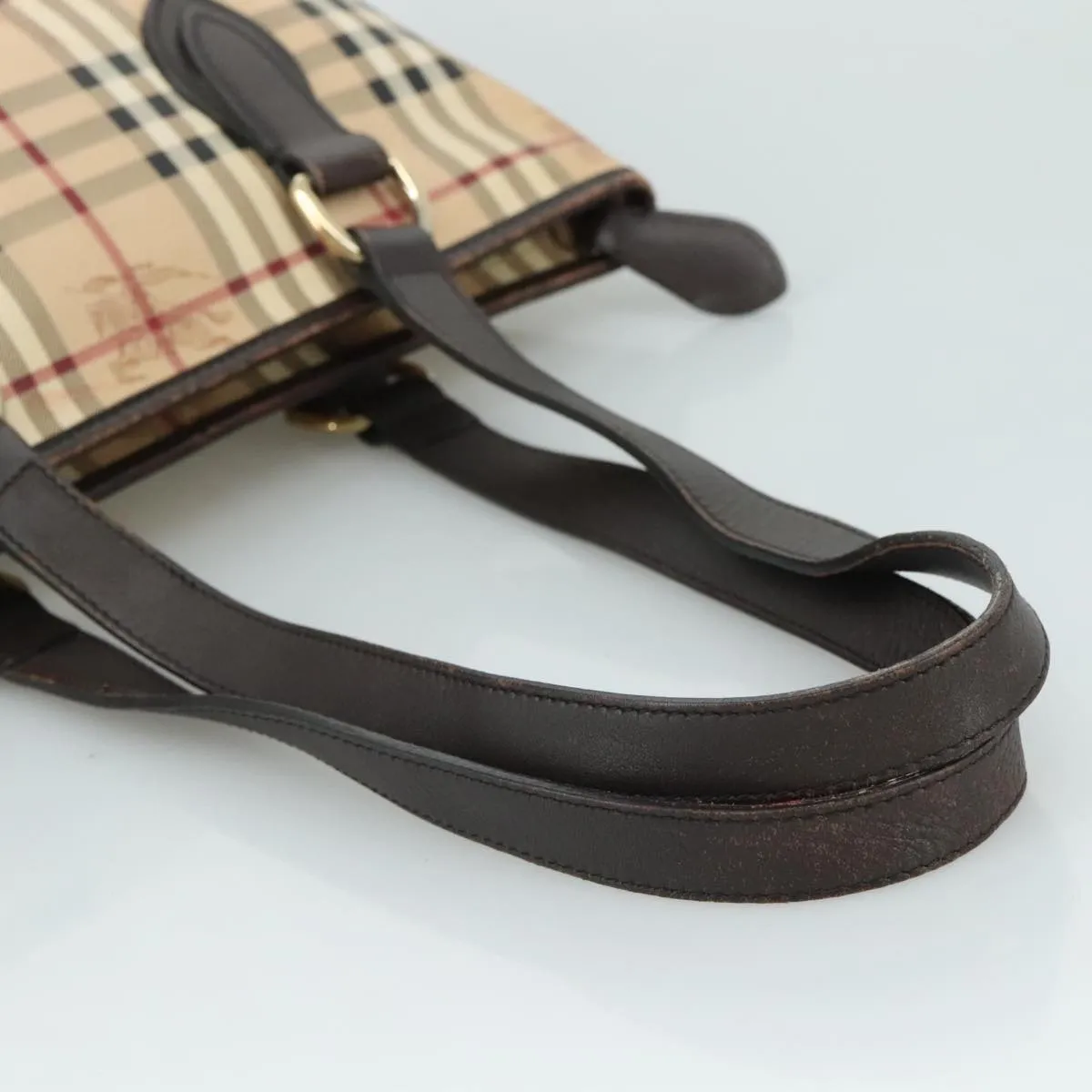 Burberry Haymarket Canvas Tote Bag (Pre-Owned)