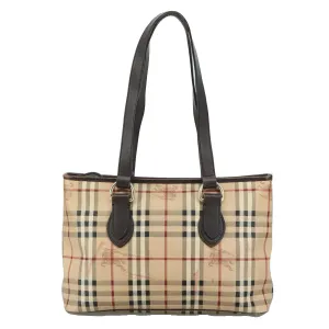 Burberry Haymarket Canvas Tote Bag (Pre-Owned)
