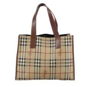 Burberry Haymarket Canvas Tote Bag (Pre-Owned)