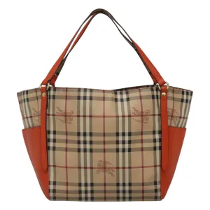 Burberry Haymarket Canvas Tote Bag (Pre-Owned)