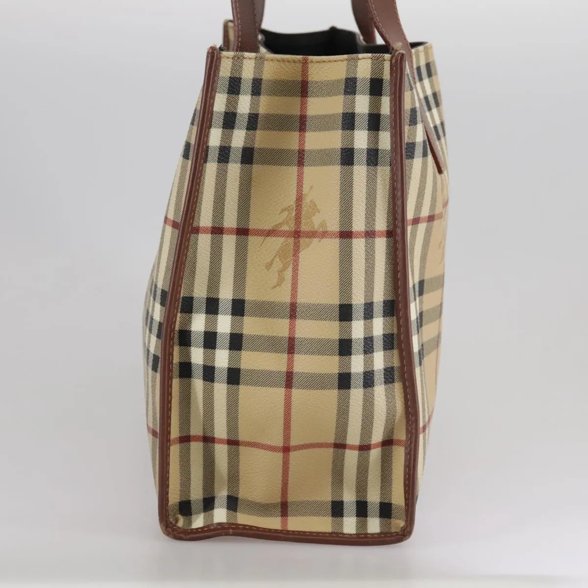 Burberry Haymarket Canvas Tote Bag (Pre-Owned)