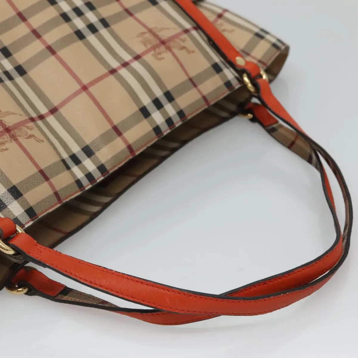 Burberry Haymarket Canvas Tote Bag (Pre-Owned)