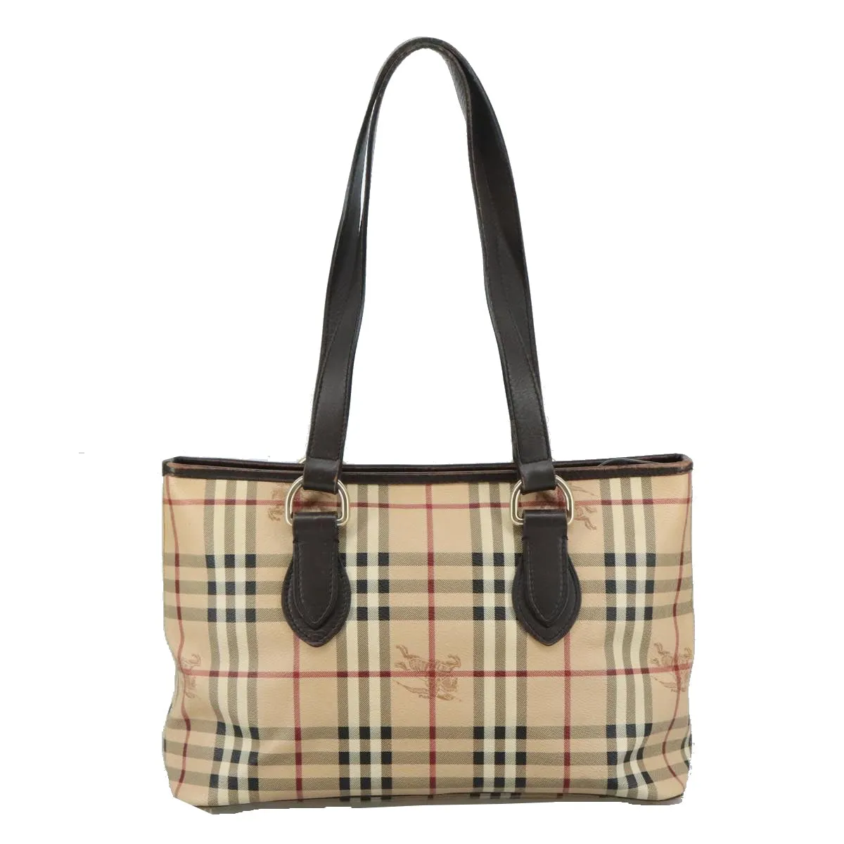Burberry Haymarket Canvas Tote Bag (Pre-Owned)