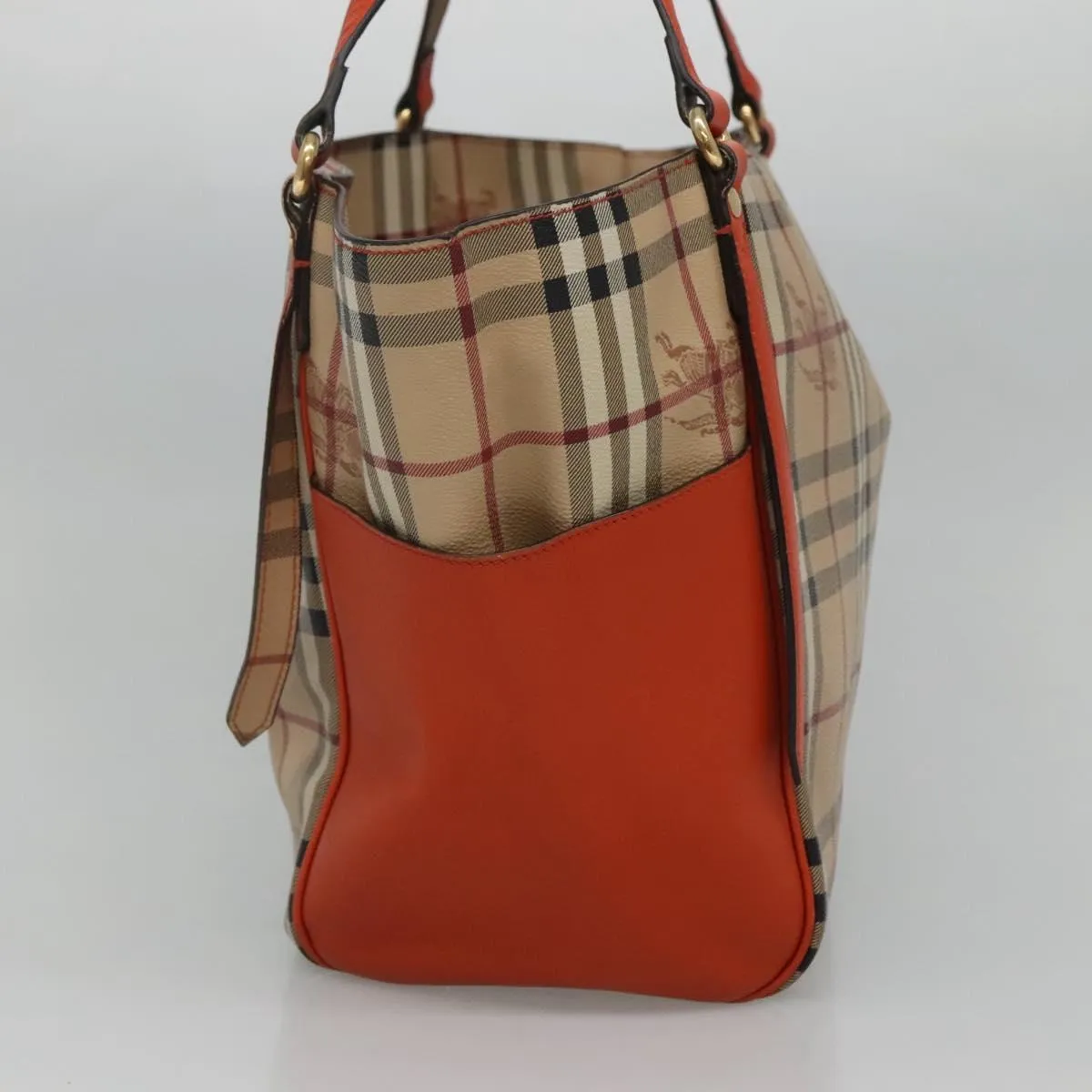 Burberry Haymarket Canvas Tote Bag (Pre-Owned)