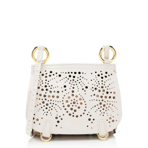 Burberry Haymarket Check Perforated Leather Baby Bridle Shoulder Bag
