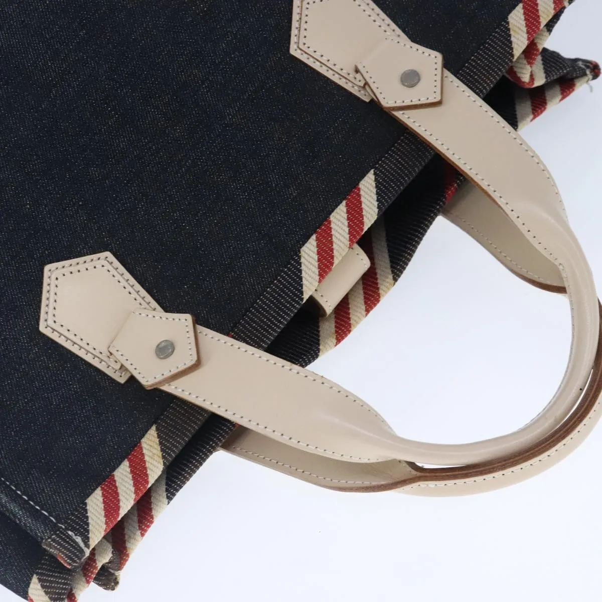 Burberry  Label  Canvas Tote Bag (Pre-Owned)