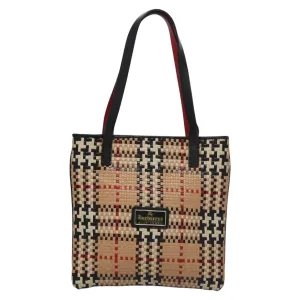 Burberry Label Leather Handbag (Pre-Owned)