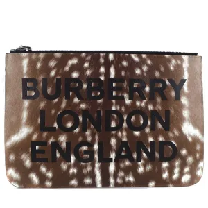 Burberry  Leather Clutch Bag (Pre-Owned)