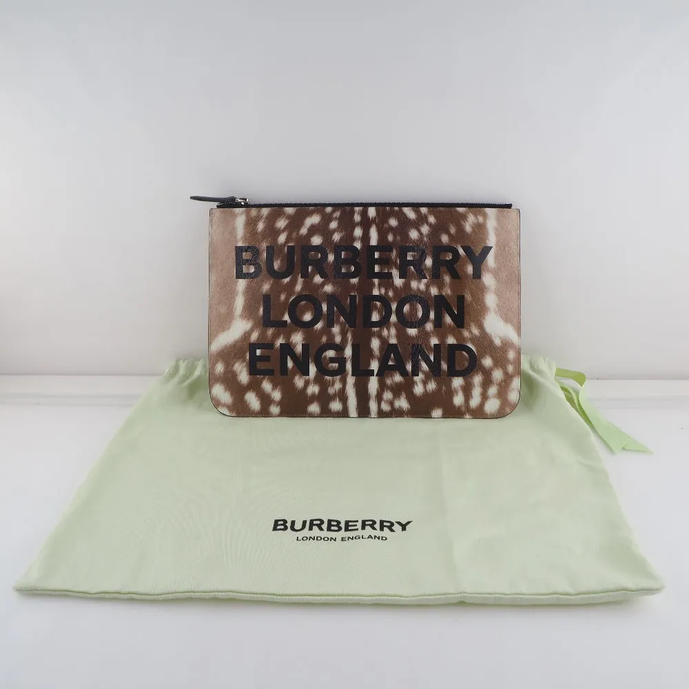 Burberry  Leather Clutch Bag (Pre-Owned)