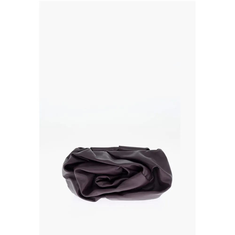 Burberry Leather ROSE Clutch with Pleated Detail