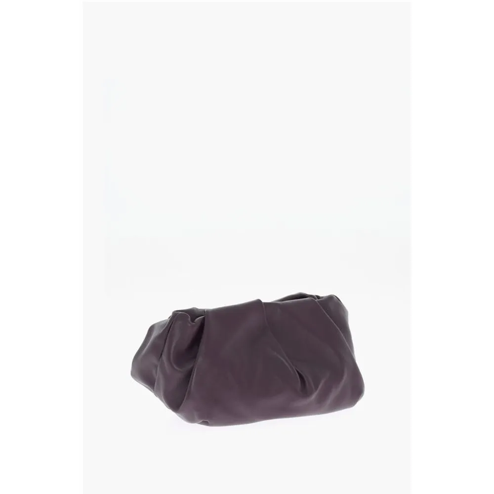 Burberry Leather ROSE Clutch with Pleated Detail