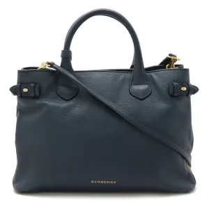 Burberry Leather Shoulder Bag Tote Bag (Pre-Owned)