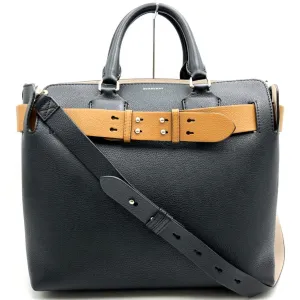 Burberry  Leather Shoulder Bag Tote Bag (Pre-Owned)