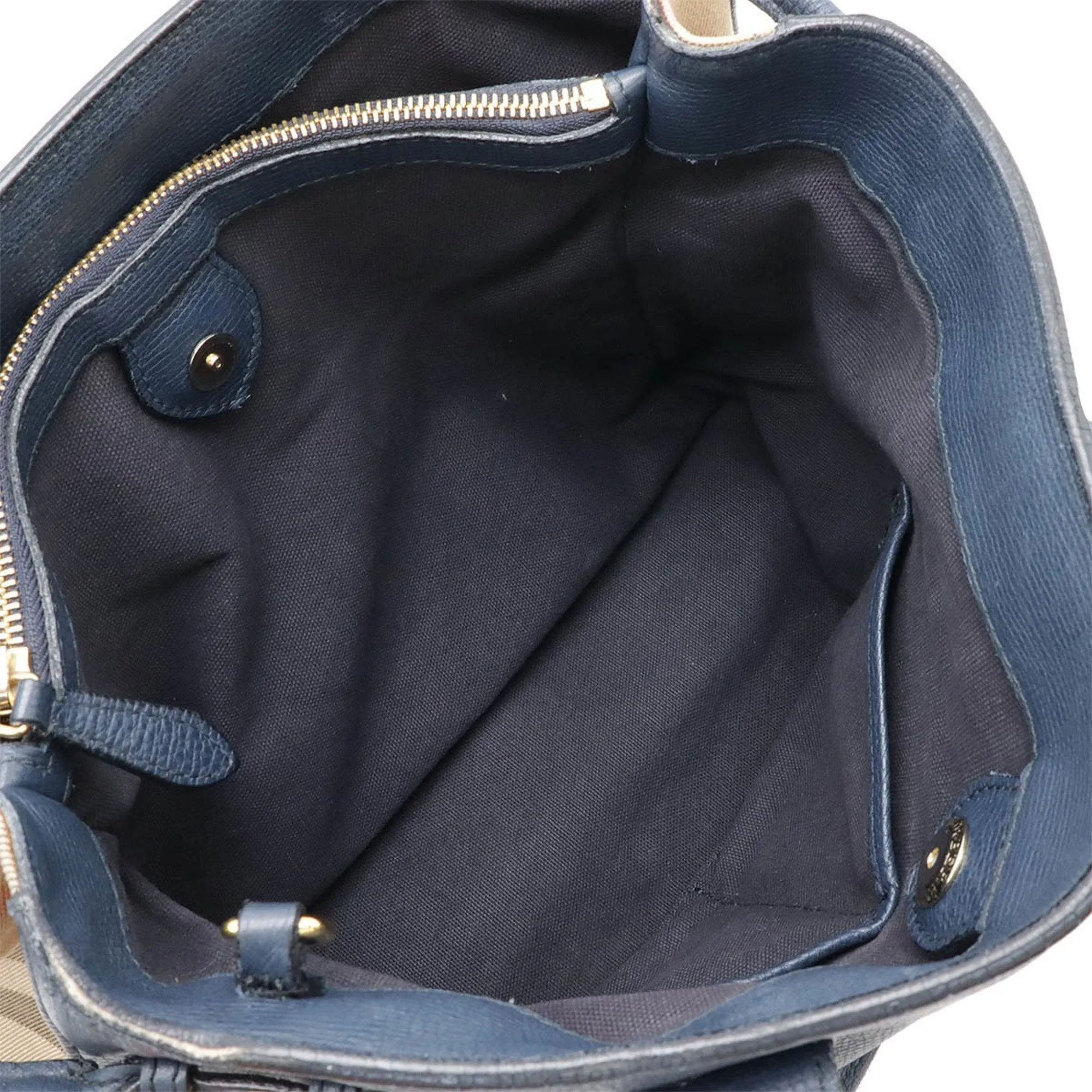 Burberry Leather Shoulder Bag Tote Bag (Pre-Owned)