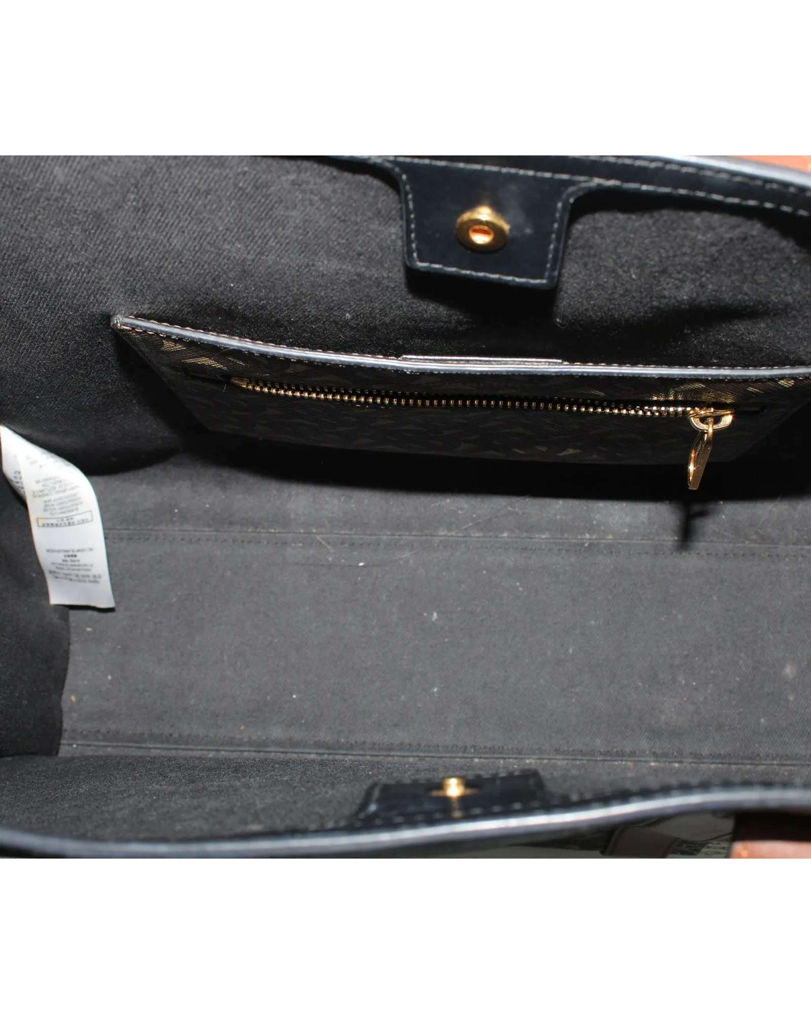 Burberry Monogram Stripe E-canvas Tote Bag In Brown Canvas