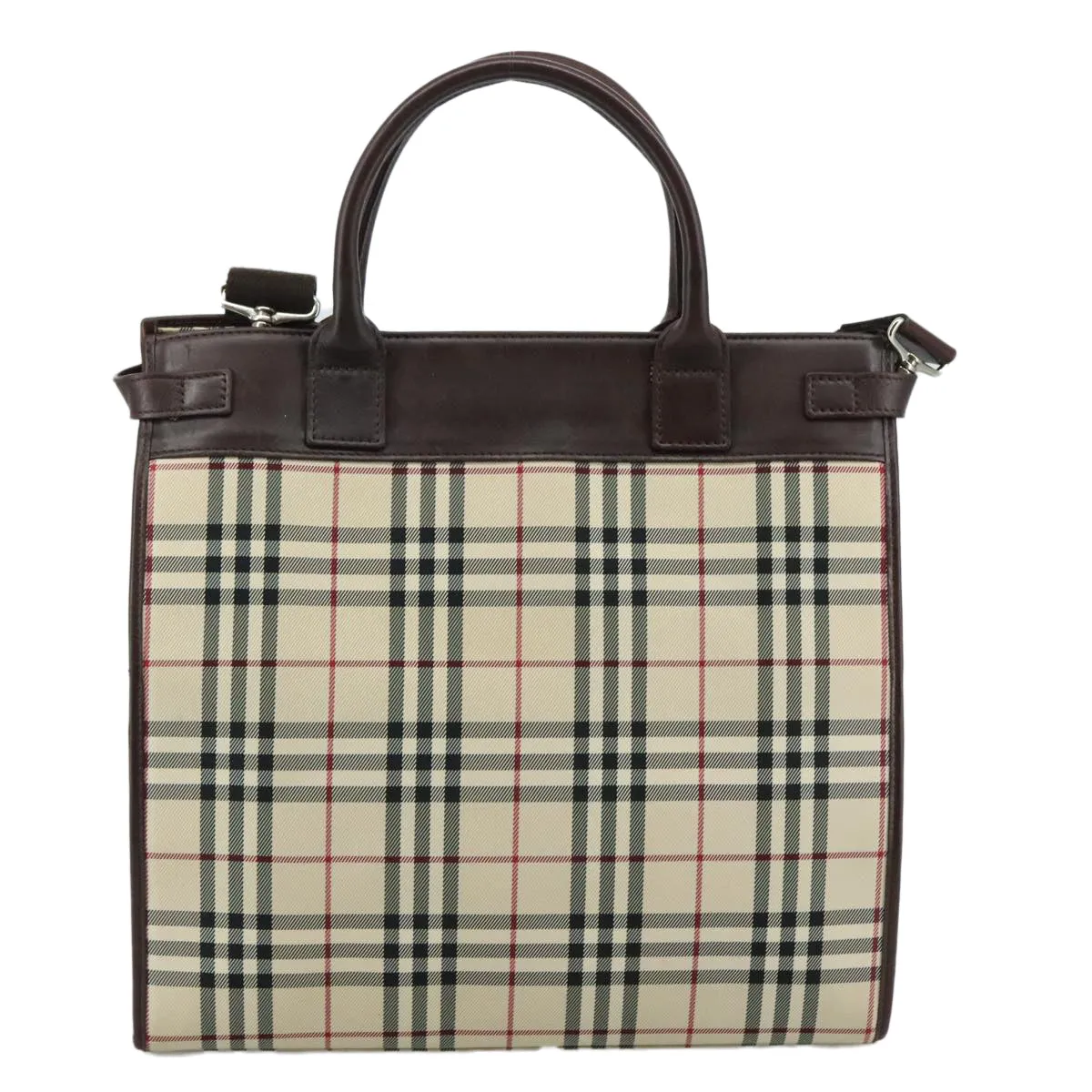 Burberry Nova Check Canvas Handbag (Pre-Owned)