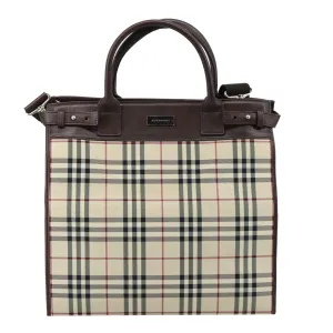Burberry Nova Check Canvas Handbag (Pre-Owned)