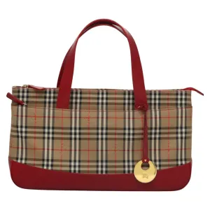 Burberry Nova Check Canvas Handbag (Pre-Owned)