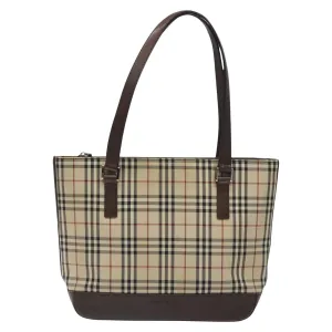 Burberry Nova Check Leather Tote Bag (Pre-Owned)
