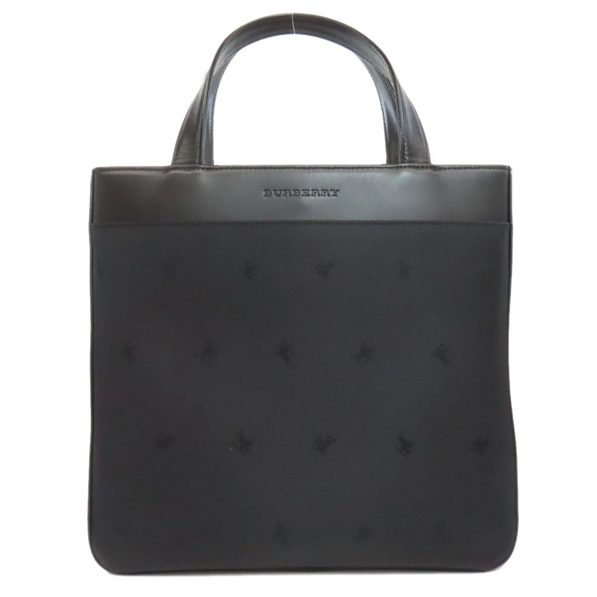 Burberry Nylon Leather Tote Bag (Pre-Owned)