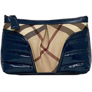 Burberry  Pvc Leather Clutch Bag Pouch (Pre-Owned)
