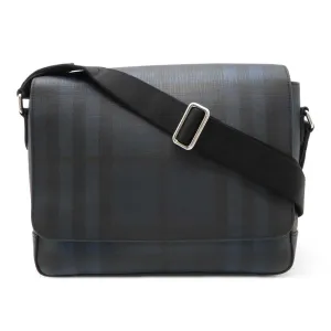 Burberry Smoked Check Messenger Bag PVC Leather
