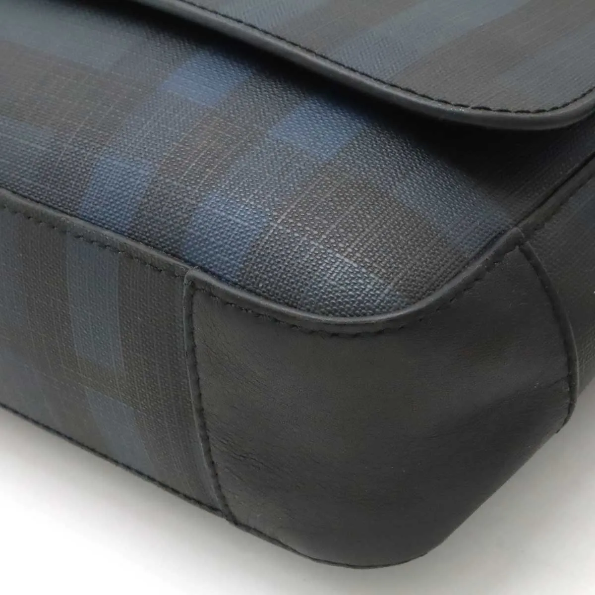 Burberry Smoked Check Messenger Bag PVC Leather