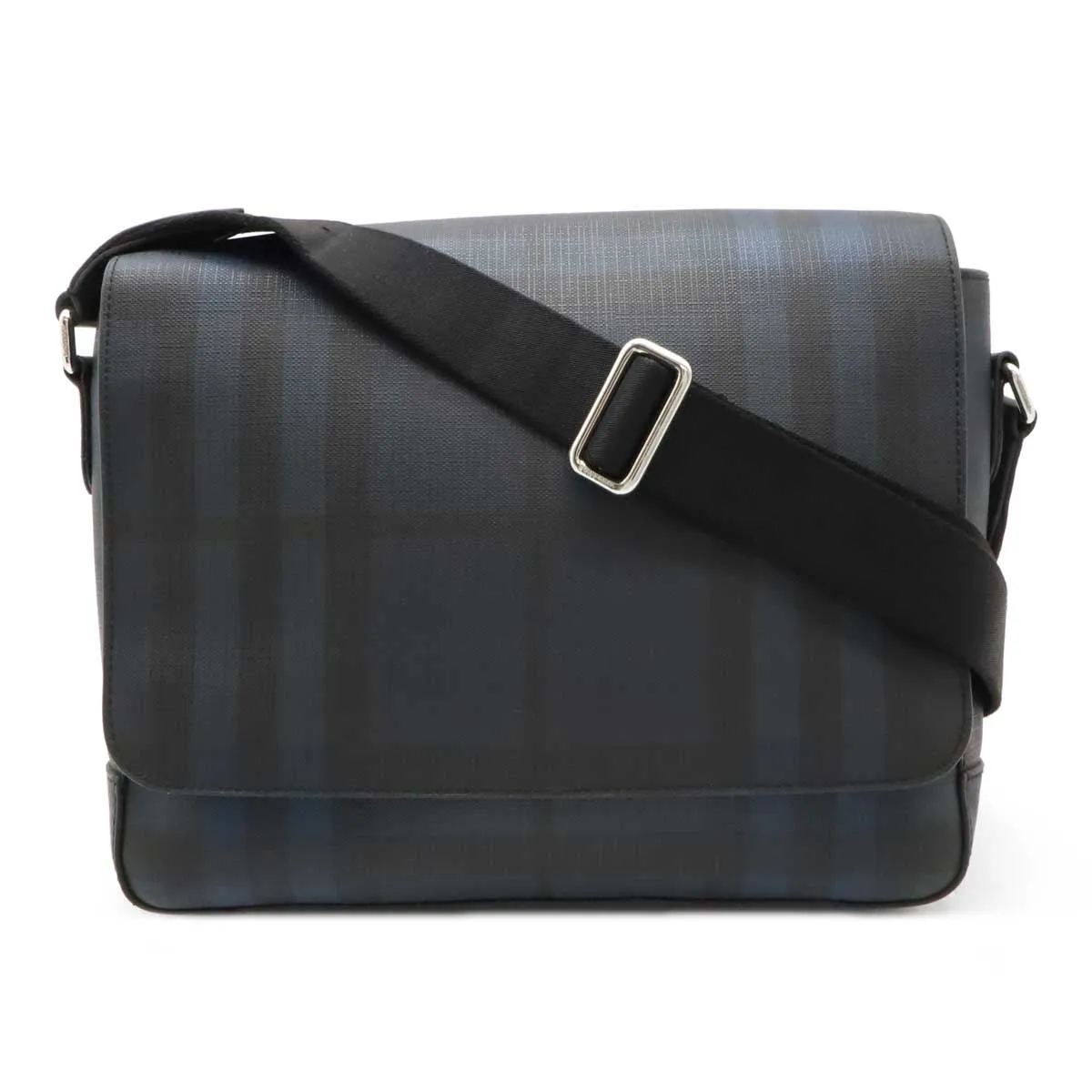 Burberry Smoked Check Messenger Bag PVC Leather