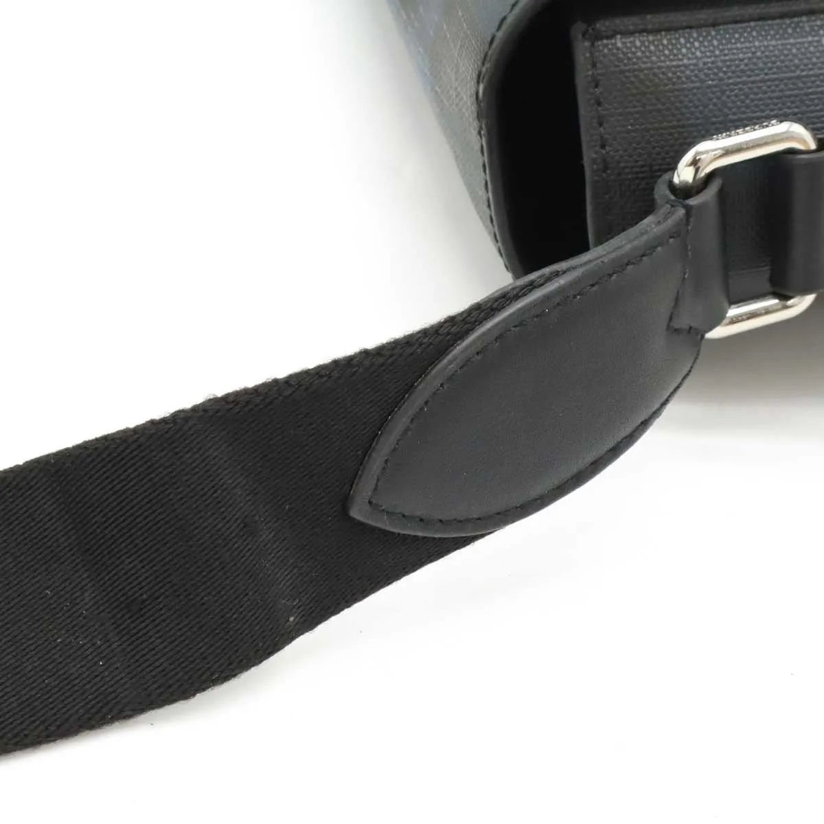 Burberry Smoked Check Messenger Bag PVC Leather