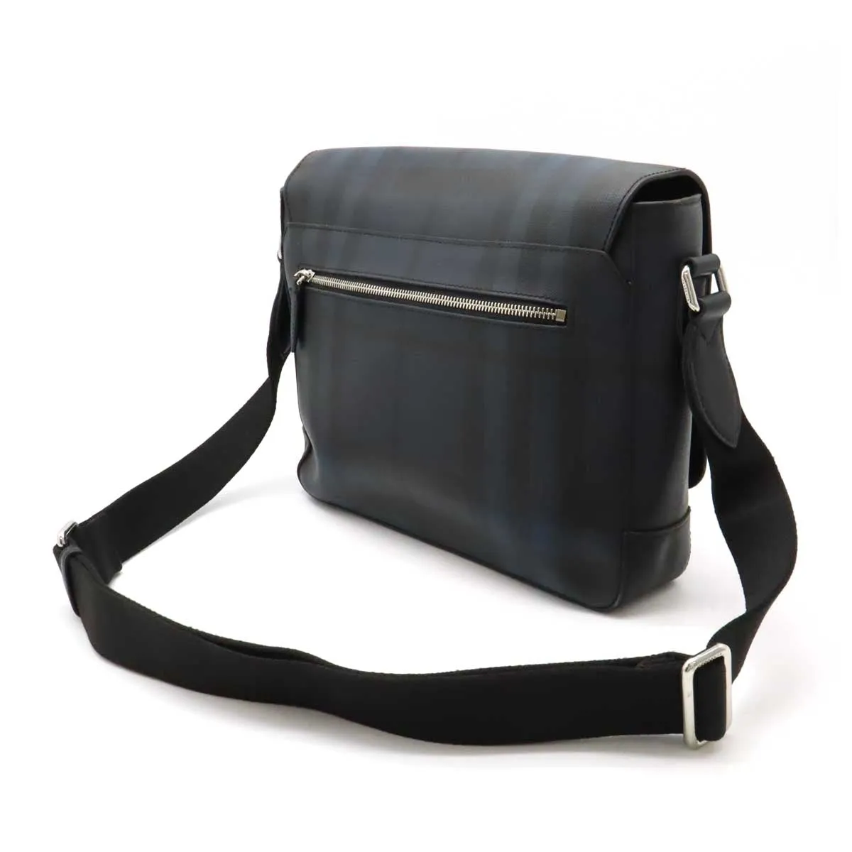 Burberry Smoked Check Messenger Bag PVC Leather