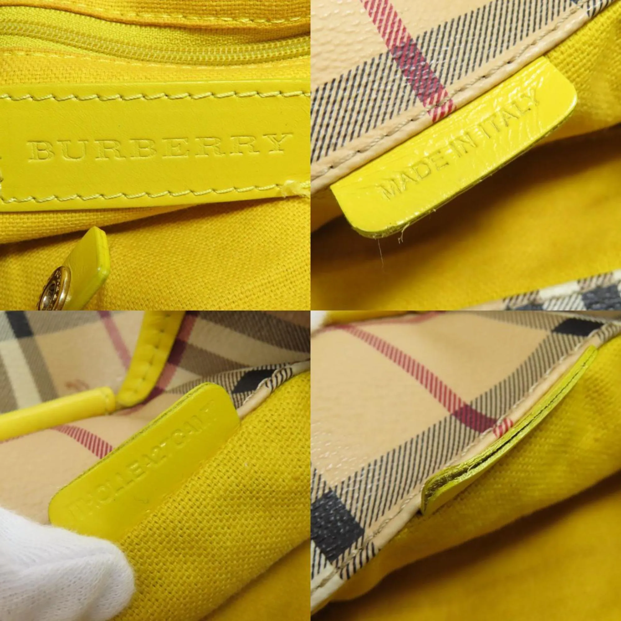 Burberry yellow Pvc Tote Bag (Pre-Owned)
