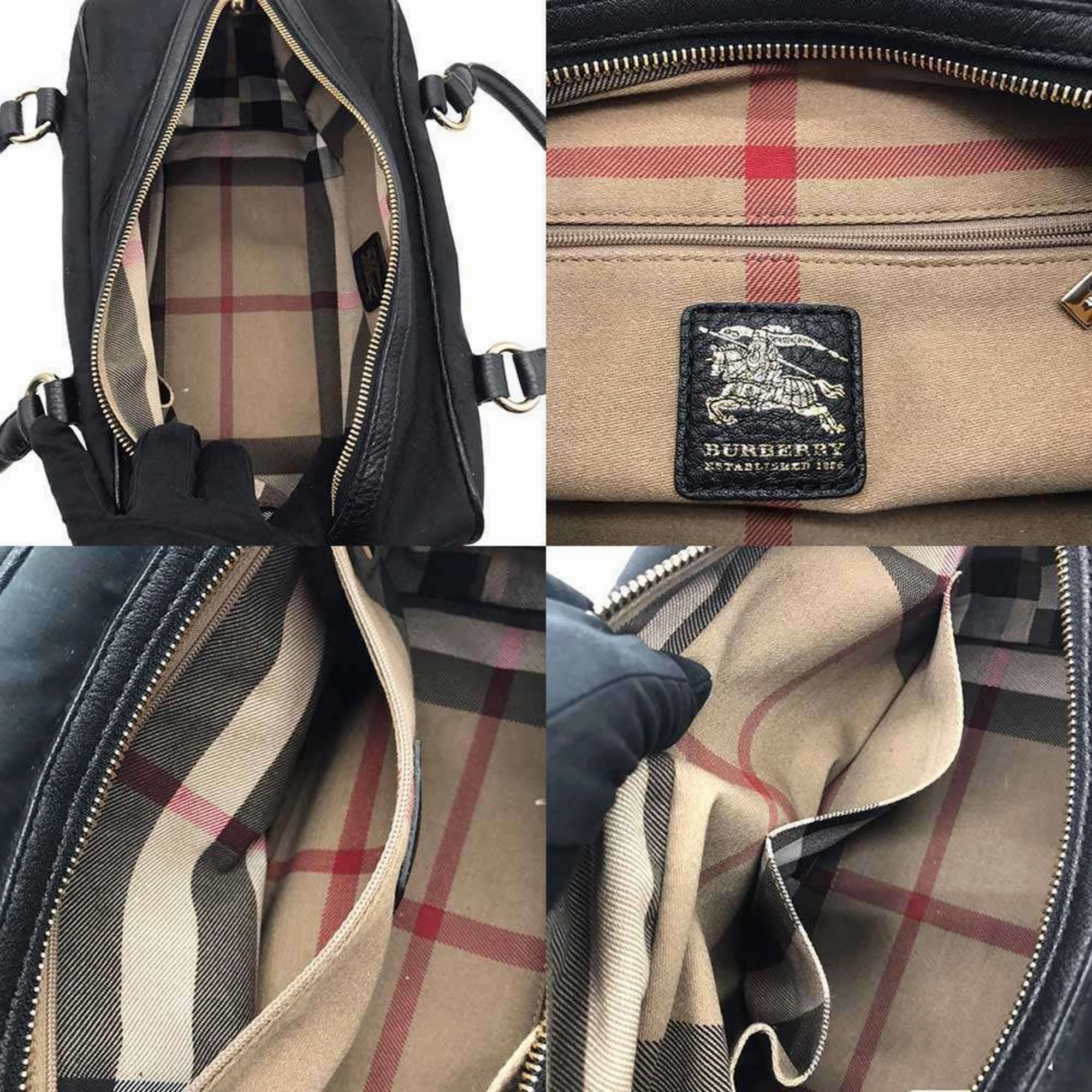 Burberry  Canvas Leather Handbag (Pre-Owned)