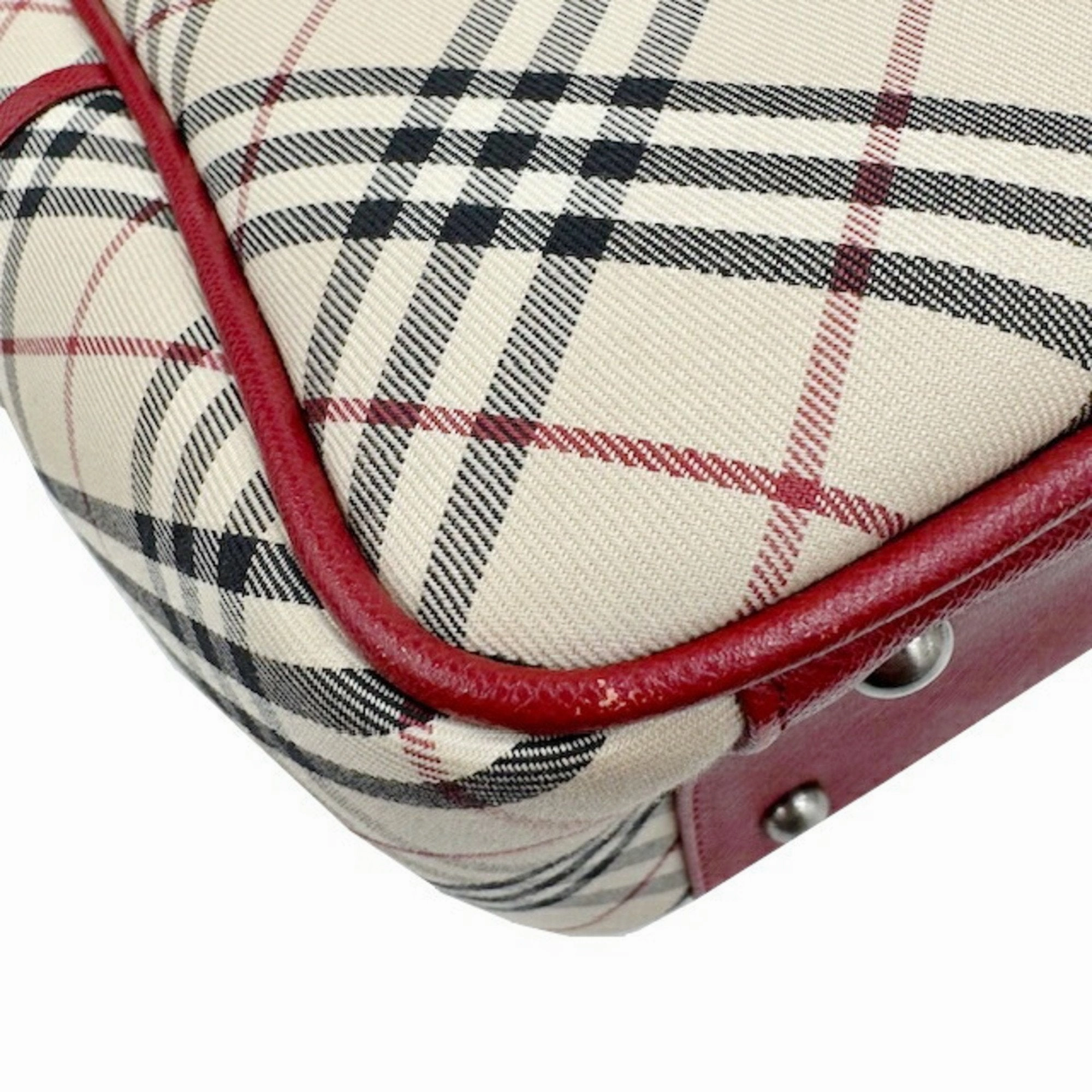 Burberry  Color Leather Canvas Handbag (Pre-Owned)