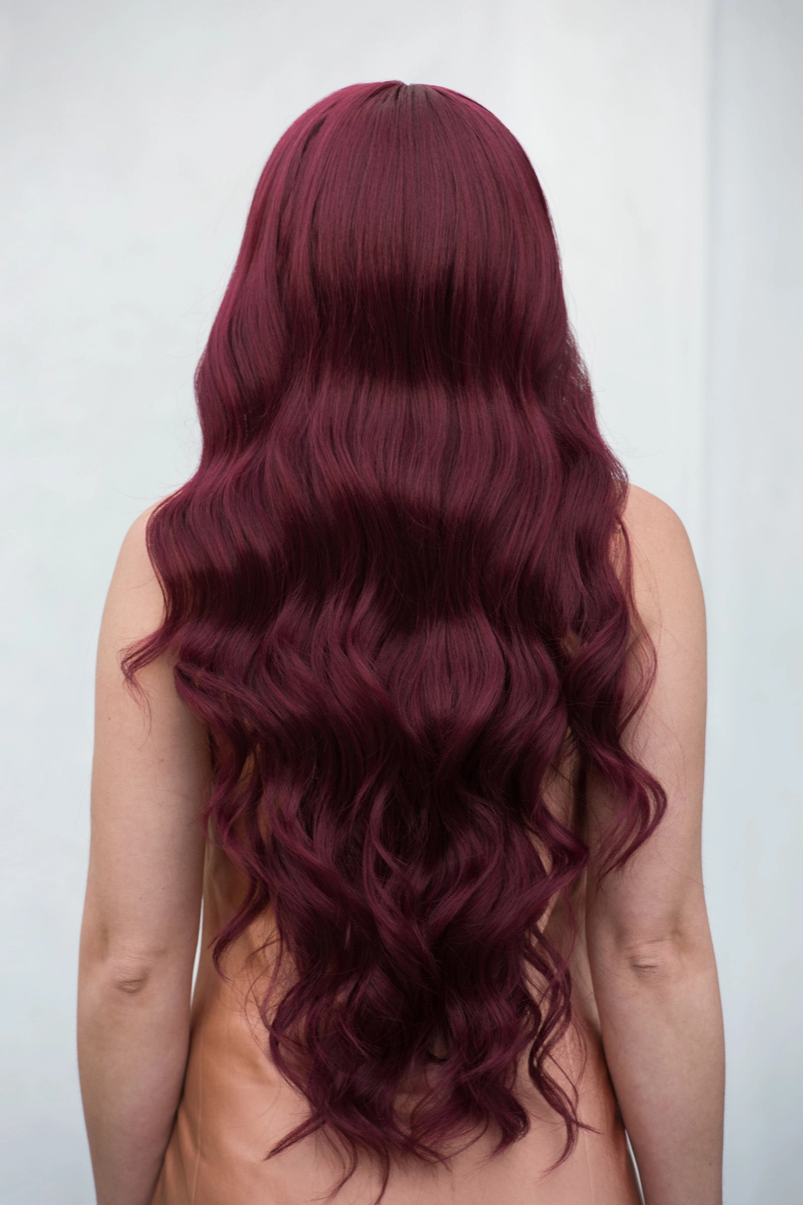 Burgundy Red Wavy Lace Front Synthetic Wig Aries Melisandre Look