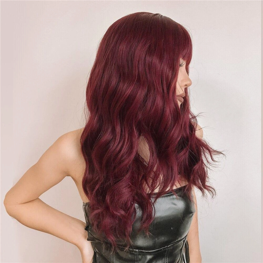Burgundy Wavy Wig