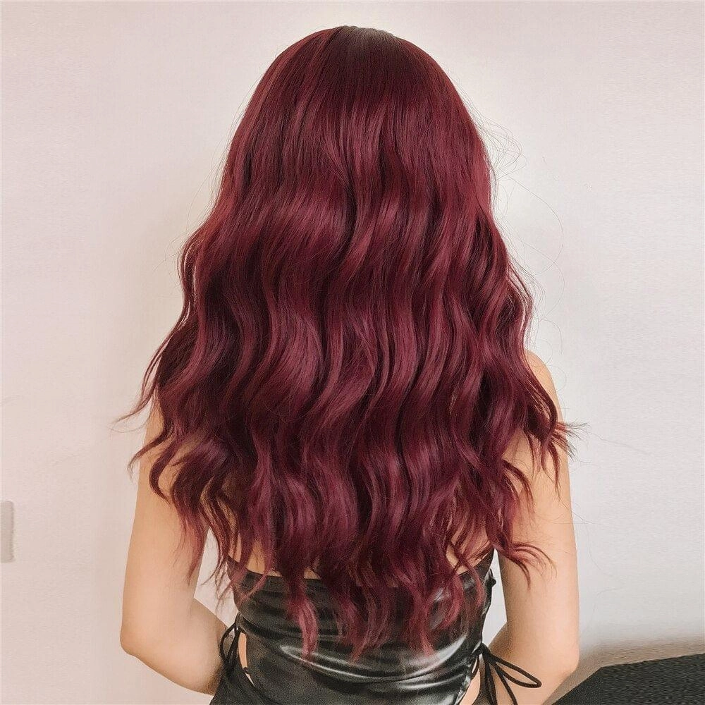 Burgundy Wavy Wig