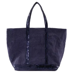 Cabas L Shopper Bag - Vanessa Bruno - Linen - Blue