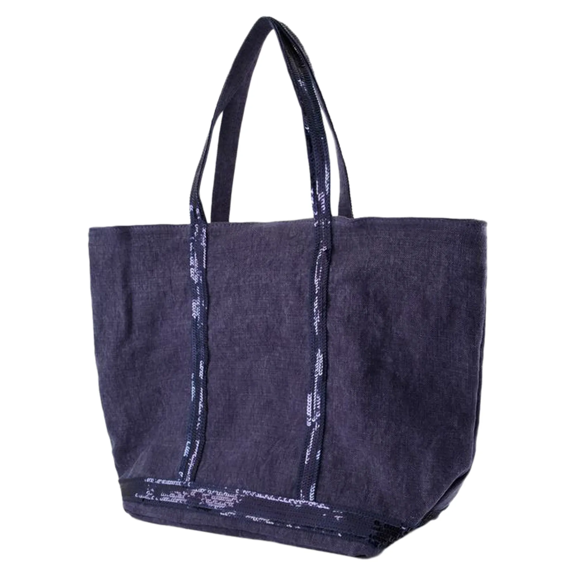 Cabas L Shopper Bag - Vanessa Bruno - Linen - Blue