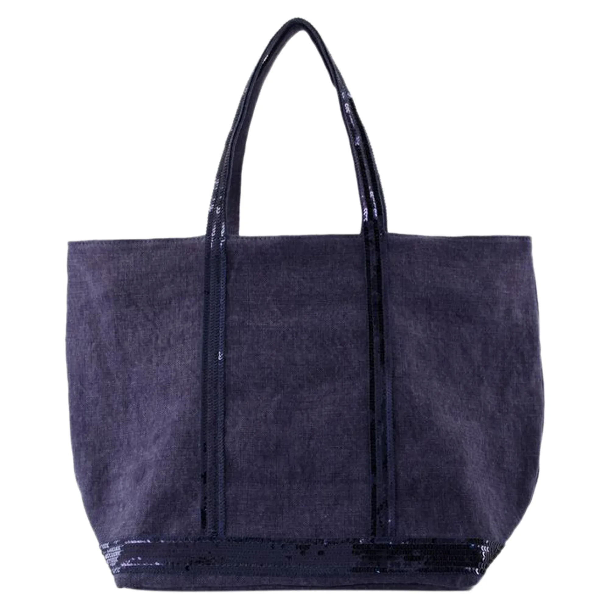 Cabas L Shopper Bag - Vanessa Bruno - Linen - Blue