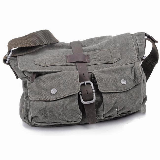 Canvas Black Mens 10 inches Postman Bag Canvas Messenger Bags Khaki Courier Bag For Men